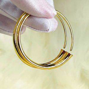 18k Gold Plated 925 Silver Filled Hoop Earrings Jewelry or Circular Earrings